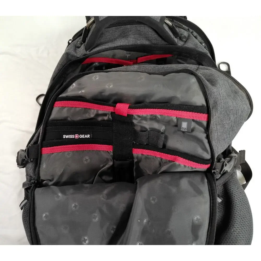 SwissGear Backpack Gray Laptop Tablet Airflow Ergonomic Travel School Bag